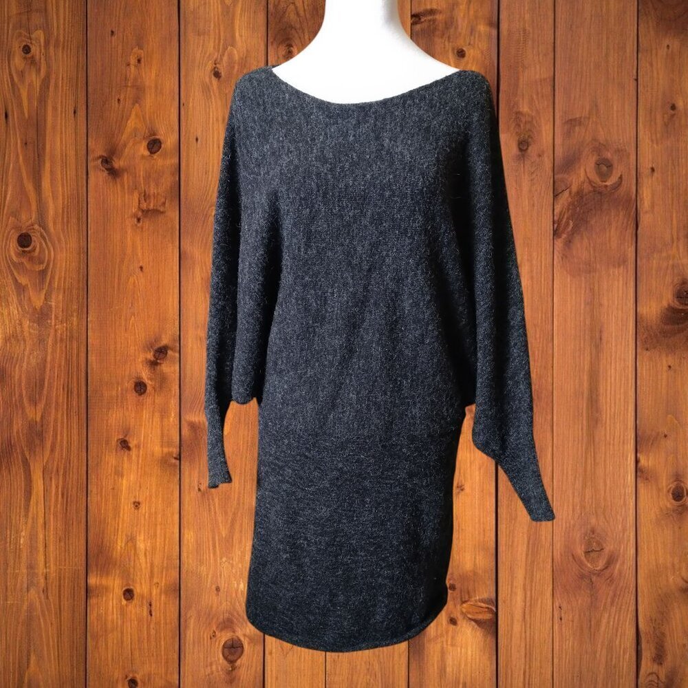 Kerisma S/M Long Dolman Sleeve Sweater Dress Slouchy Comfy Casual Athleisure